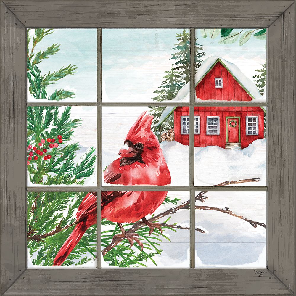 Cardinal in the Window art print by Mollie B. for $57.95 CAD