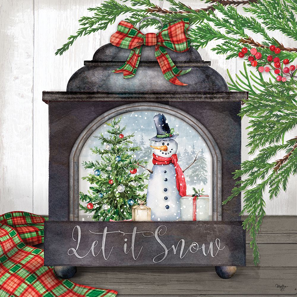 Let It Snow Snowglobe art print by Mollie B. for $57.95 CAD