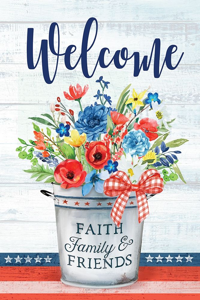 Patriotic Flowers art print by Mollie B. for $57.95 CAD