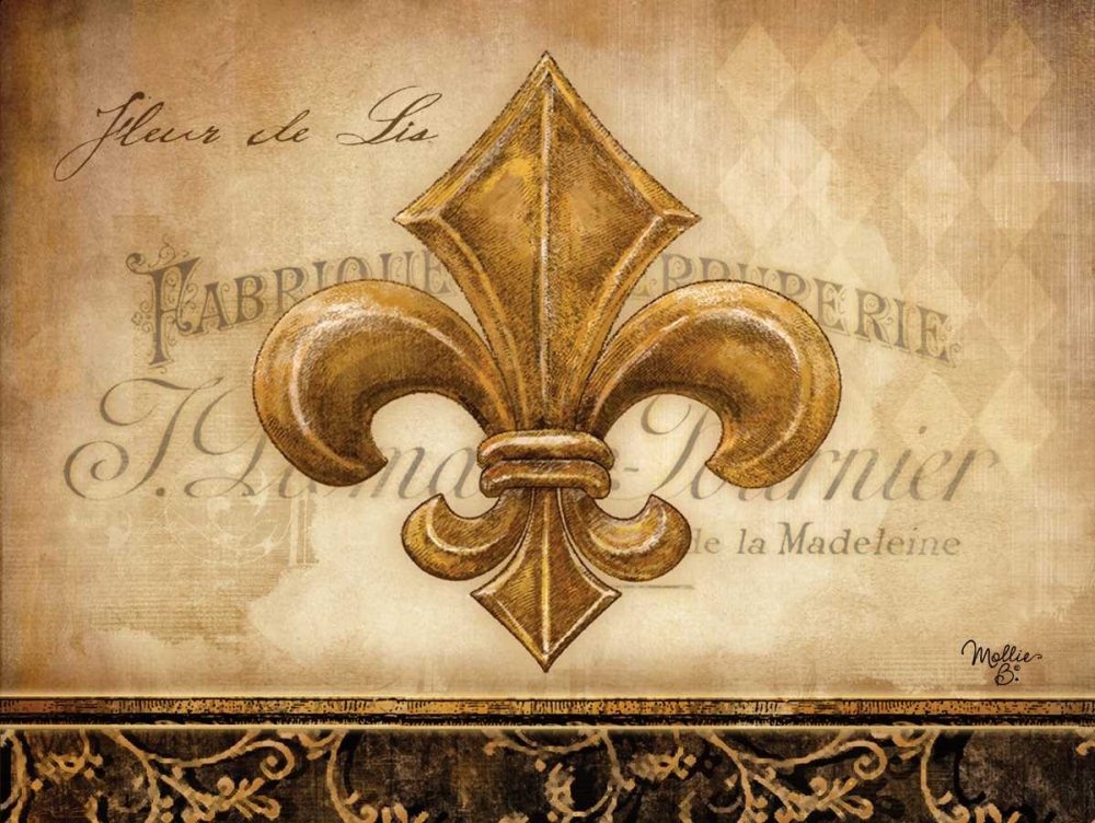 Fleur-de-lis art print by Mollie B. for $57.95 CAD