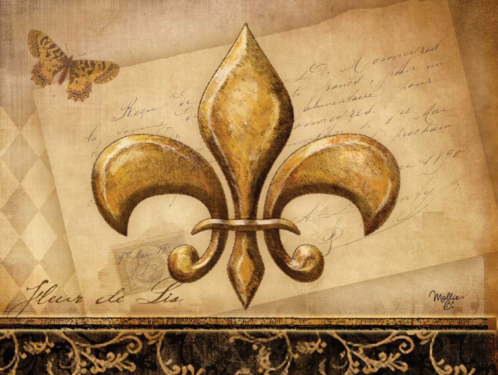 Fleur-de-lis XIII art print by Mollie B. for $57.95 CAD