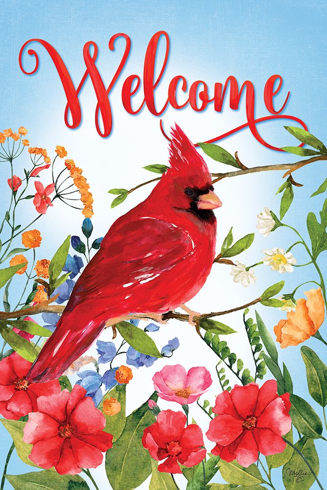 Welcome Cardinal Flowers art print by Mollie B. for $57.95 CAD