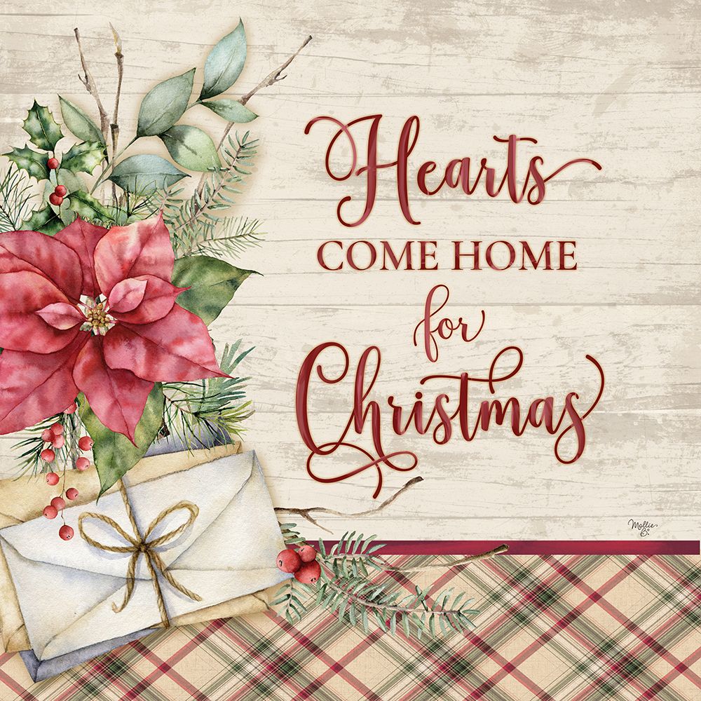 Hearts Come Home for Christmas art print by Mollie B. for $57.95 CAD