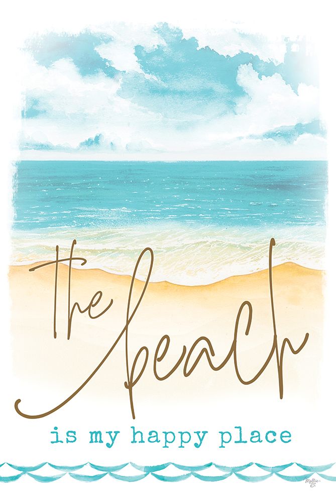 The Beach - My Happy Place art print by Mollie B. for $57.95 CAD