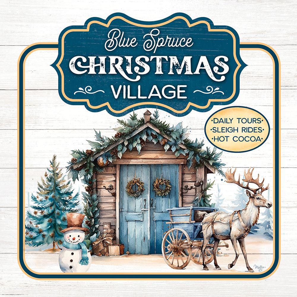 Christmas Village art print by Mollie B. for $57.95 CAD
