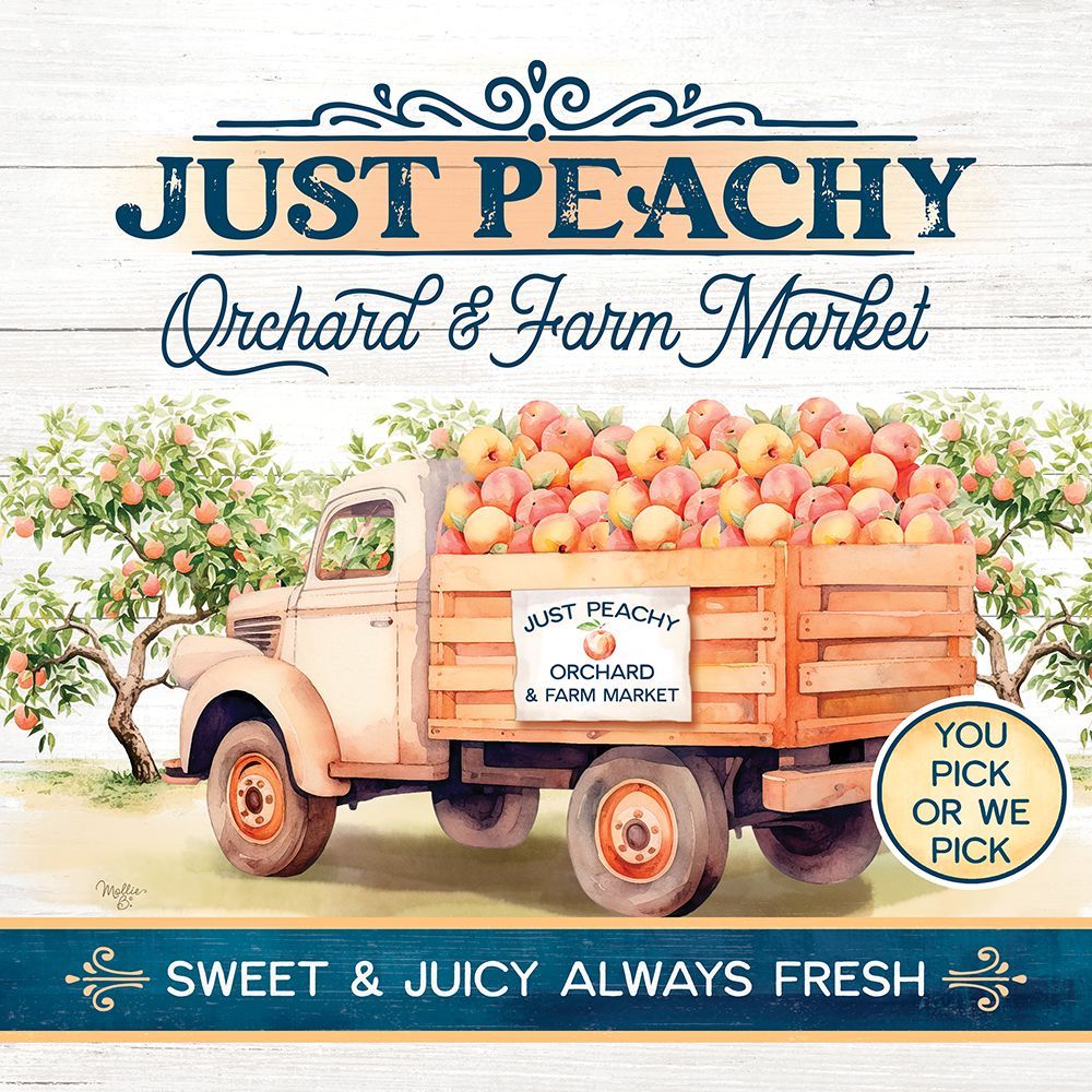 Just Peachy Orchard And Farm Market art print by Mollie B. for $57.95 CAD