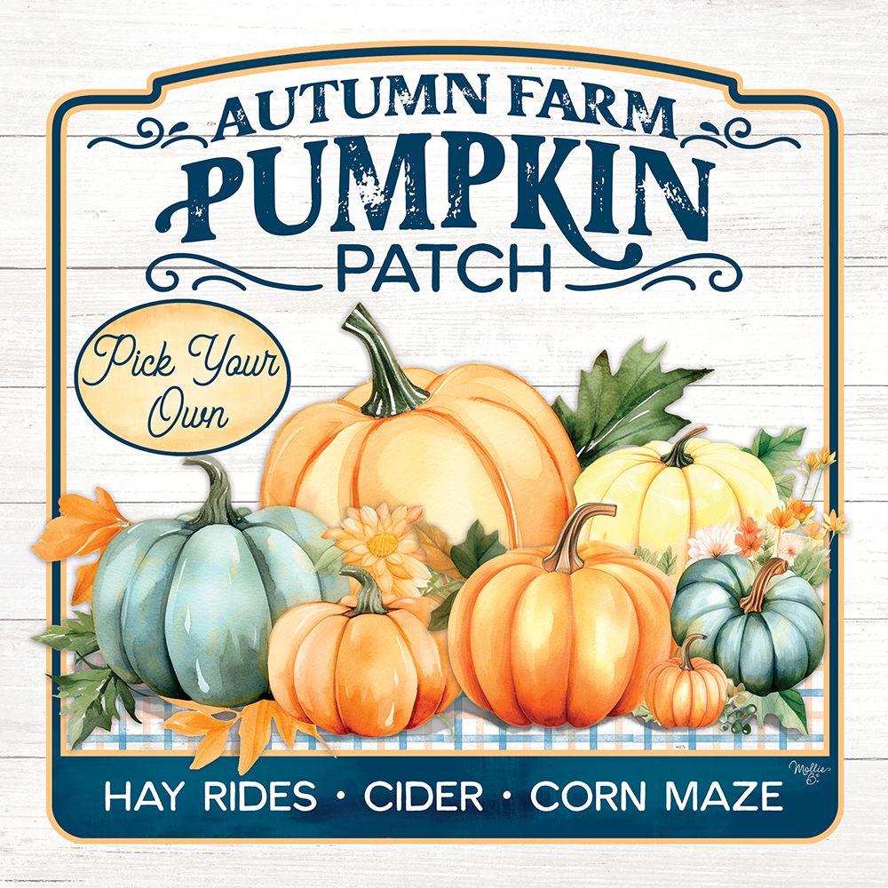 Autumn Farm Pumpkin Patch art print by Mollie B. for $57.95 CAD