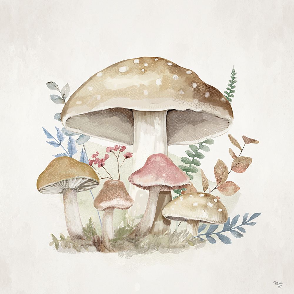 Mushroom Haven I art print by Mollie B. for $57.95 CAD