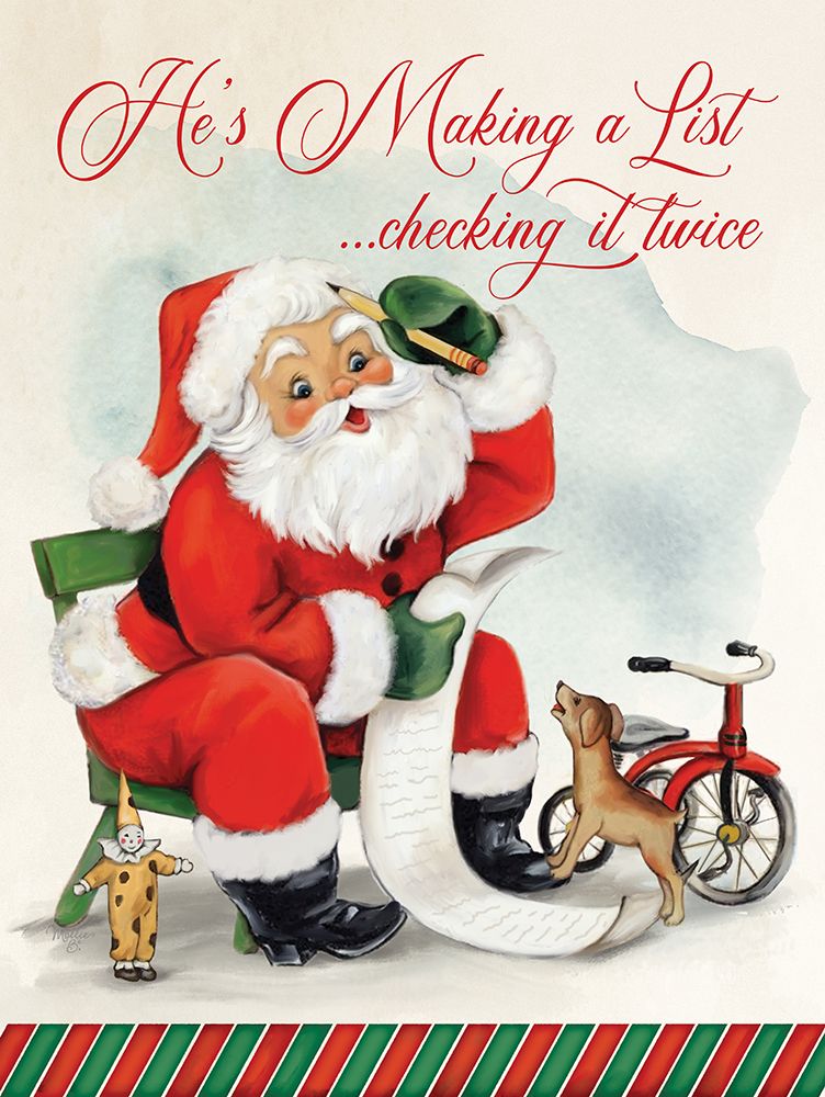 Santas List art print by Mollie B. for $57.95 CAD