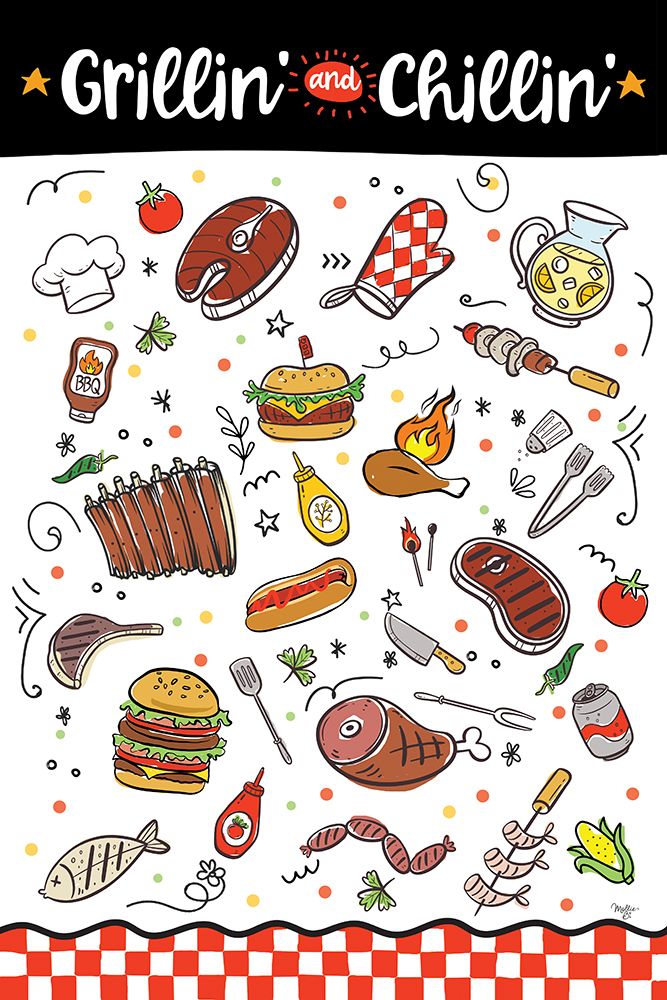 Grillin and Chillin art print by Mollie B. for $57.95 CAD