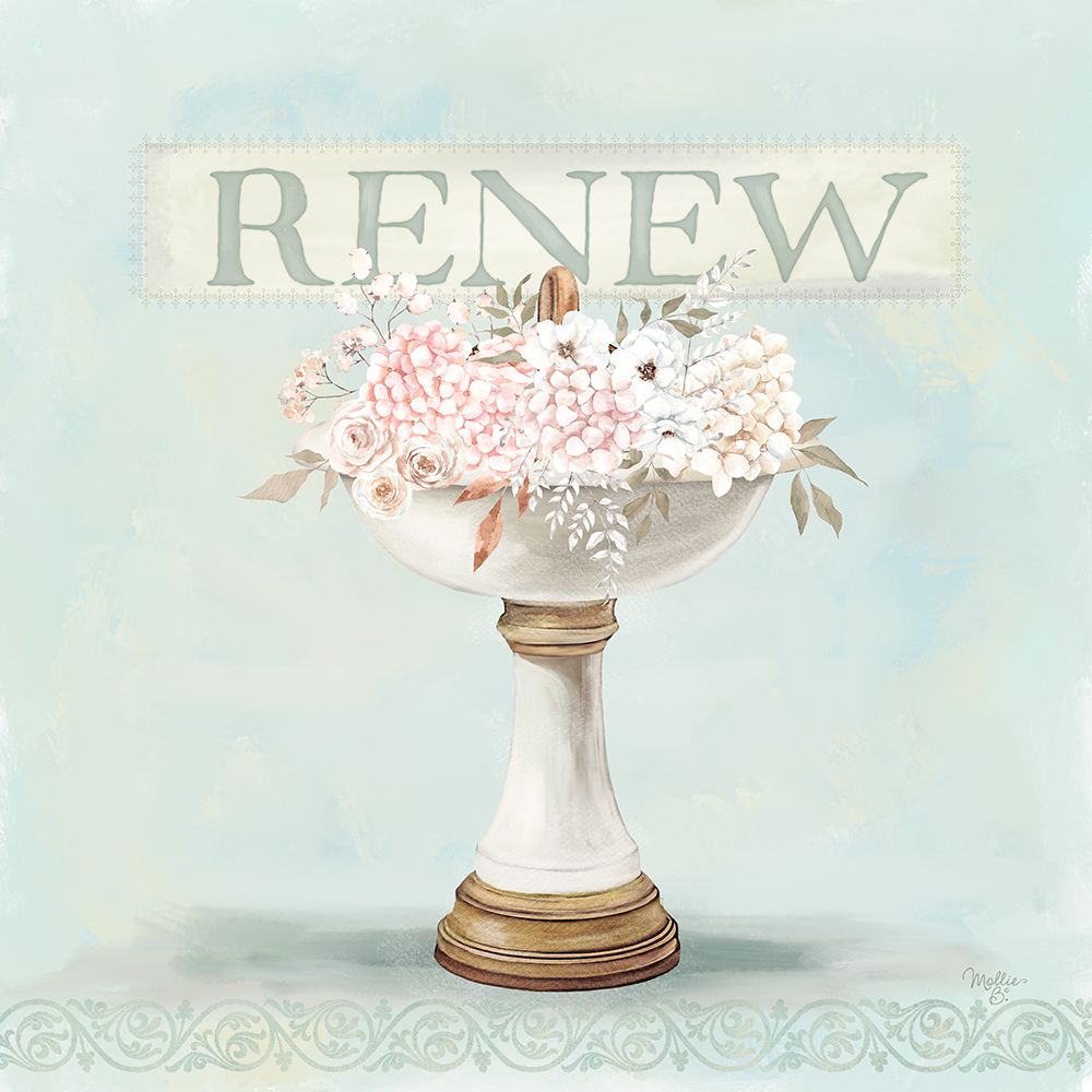 Renew Floral Sink art print by Mollie B. for $57.95 CAD