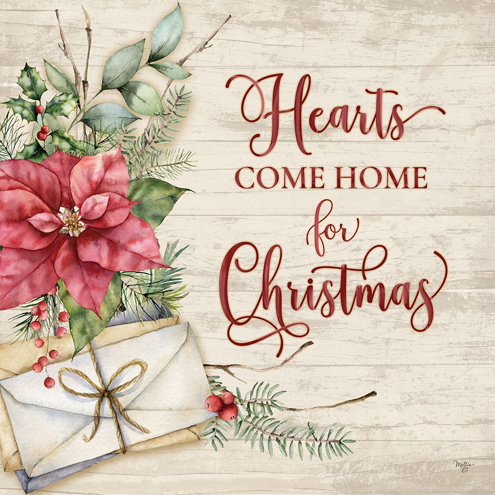 Hearts Come Home for Christmas art print by Mollie B. for $57.95 CAD