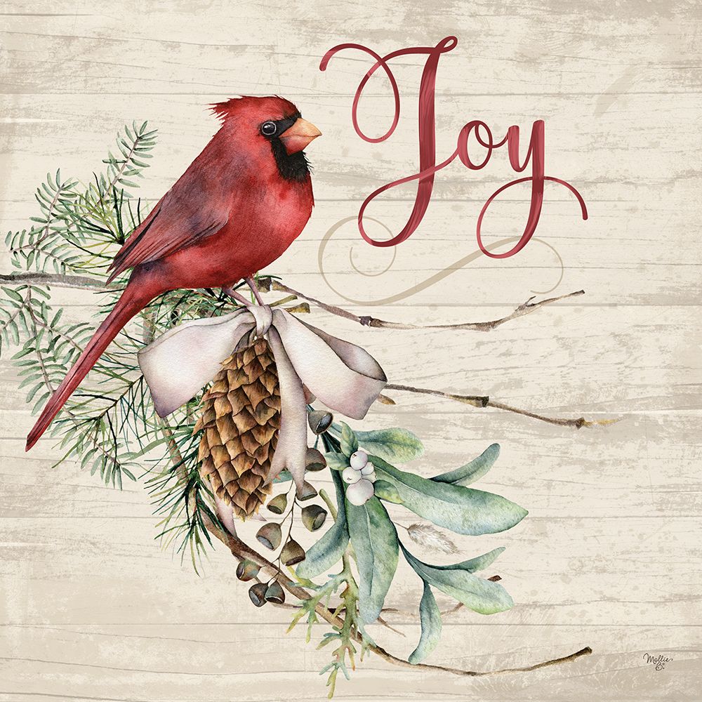 Joy Cardinal art print by Mollie B. for $57.95 CAD