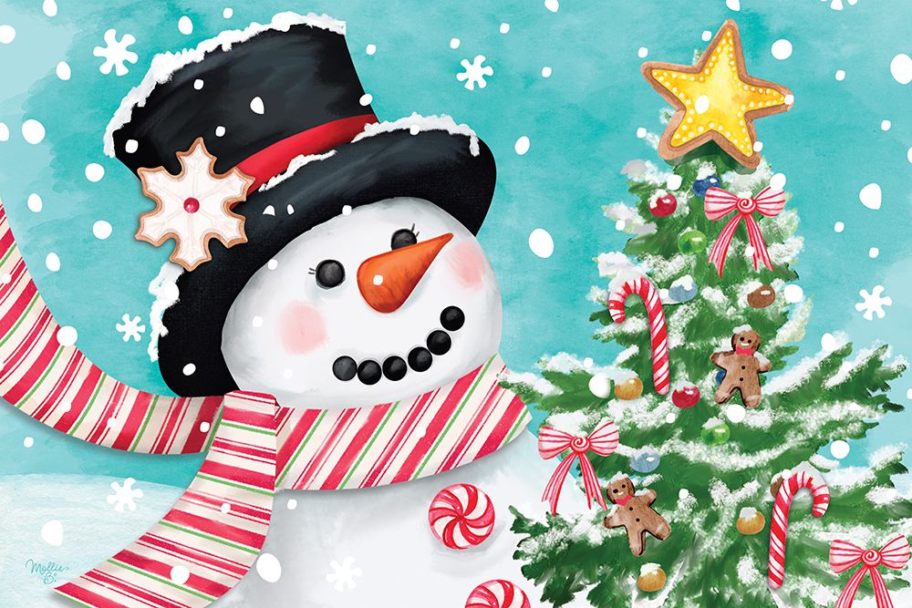 Joyful Snowman art print by Mollie B. for $57.95 CAD