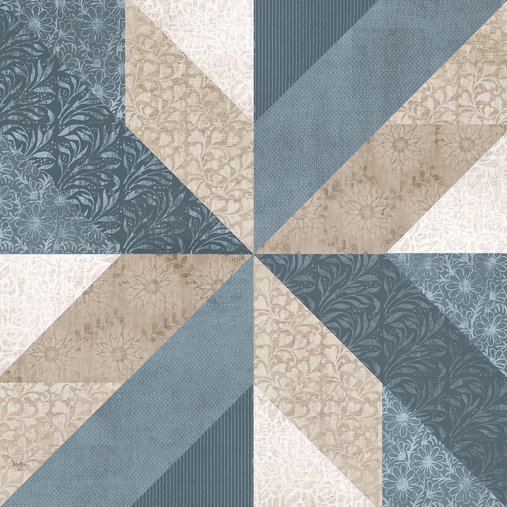Blue Quilt Square II art print by Mollie B. for $57.95 CAD