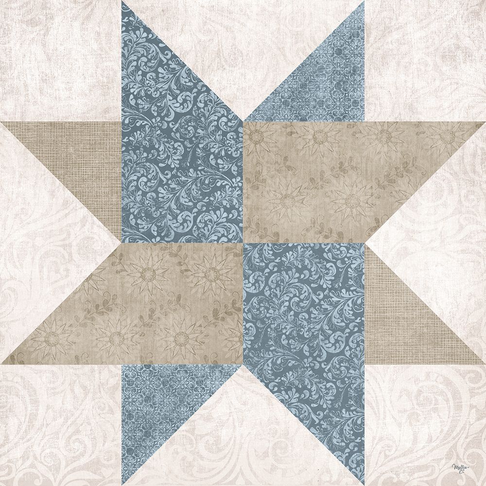 Blue Quilt Square III art print by Mollie B. for $57.95 CAD