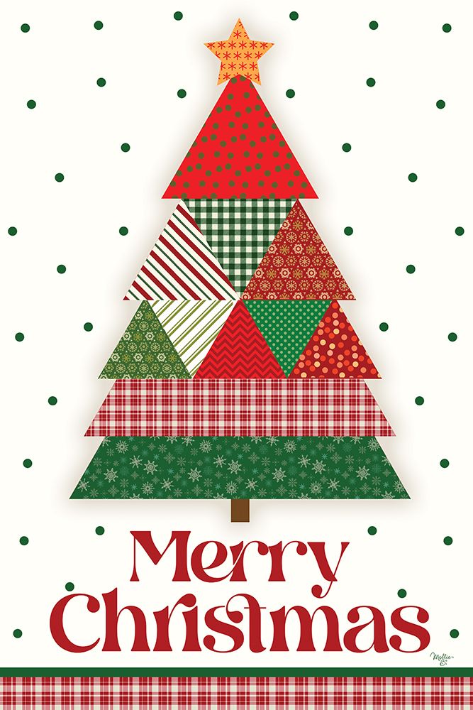 Quilt Christmas Tree art print by Mollie B. for $57.95 CAD