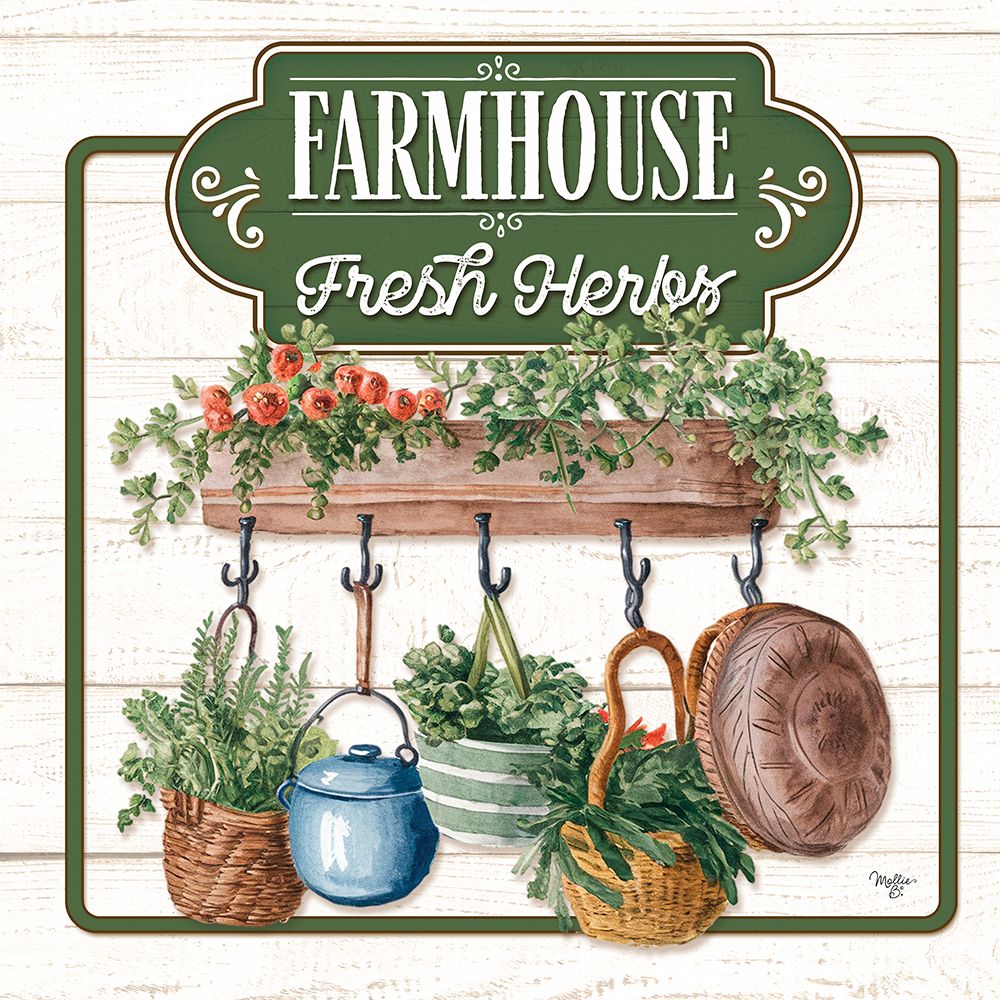 Farmhouse Fresh Herbs art print by Mollie B. for $57.95 CAD