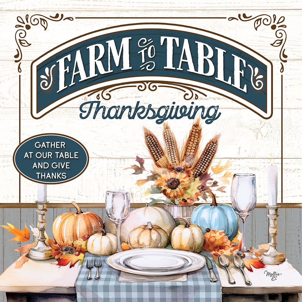 Farm to Table Thanksgiving art print by Mollie B. for $57.95 CAD