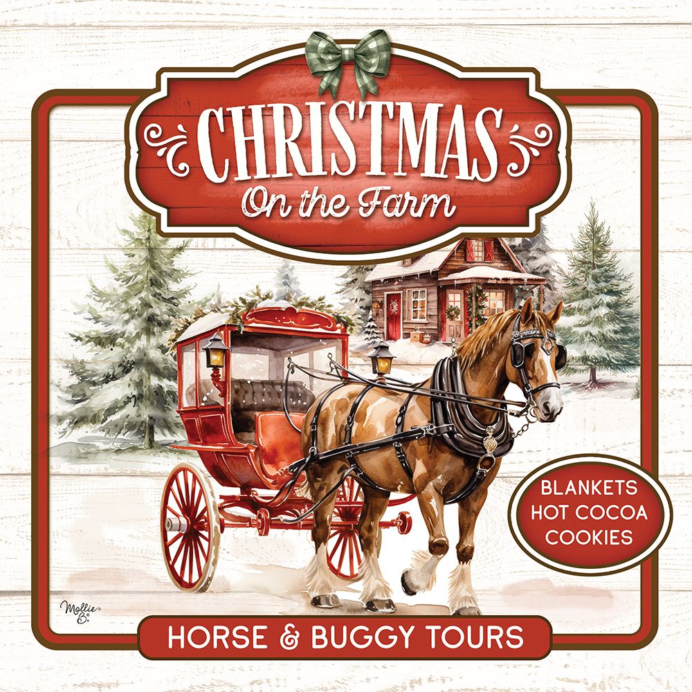 Christmas on the Farm art print by Mollie B. for $57.95 CAD