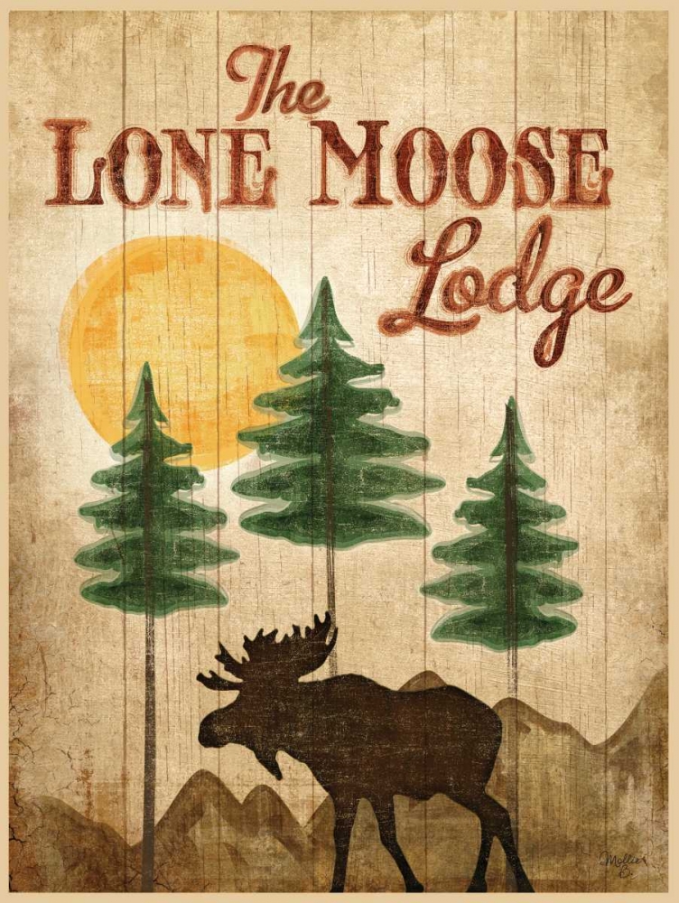 Lone Moose art print by Mollie B. for $57.95 CAD