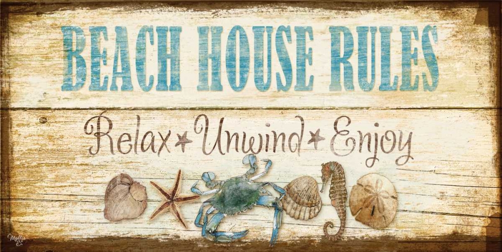 Beach House Rules art print by Mollie B. for $57.95 CAD