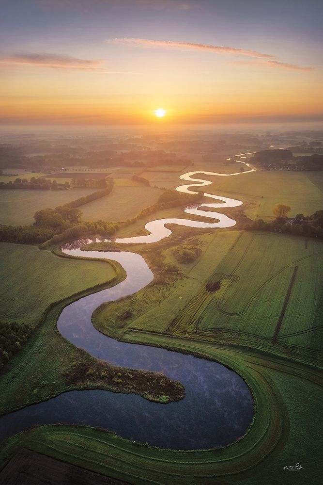 Winding River Sunset art print by Martin Podt for $57.95 CAD