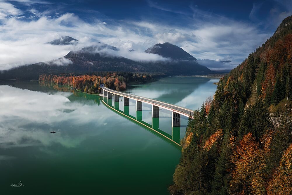 Bridge to Autumn art print by Martin Podt for $57.95 CAD
