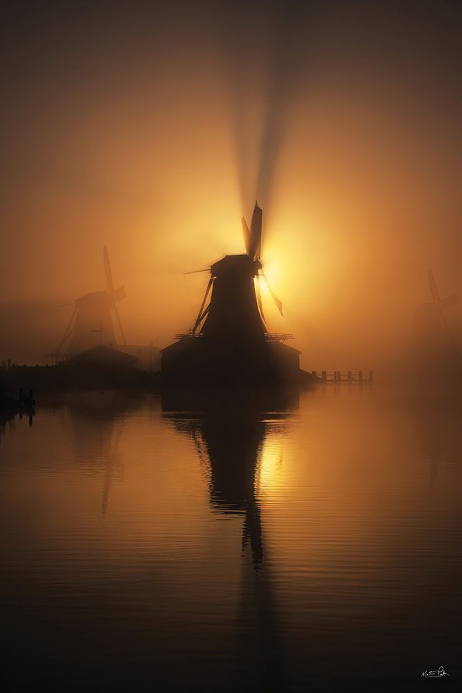 Dutch Mill Silhouette art print by Martin Podt for $57.95 CAD