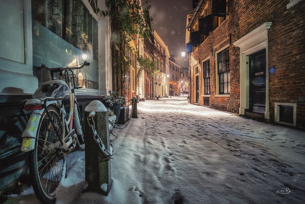 Winter Nighttime Street 1 art print by Martin Podt for $57.95 CAD