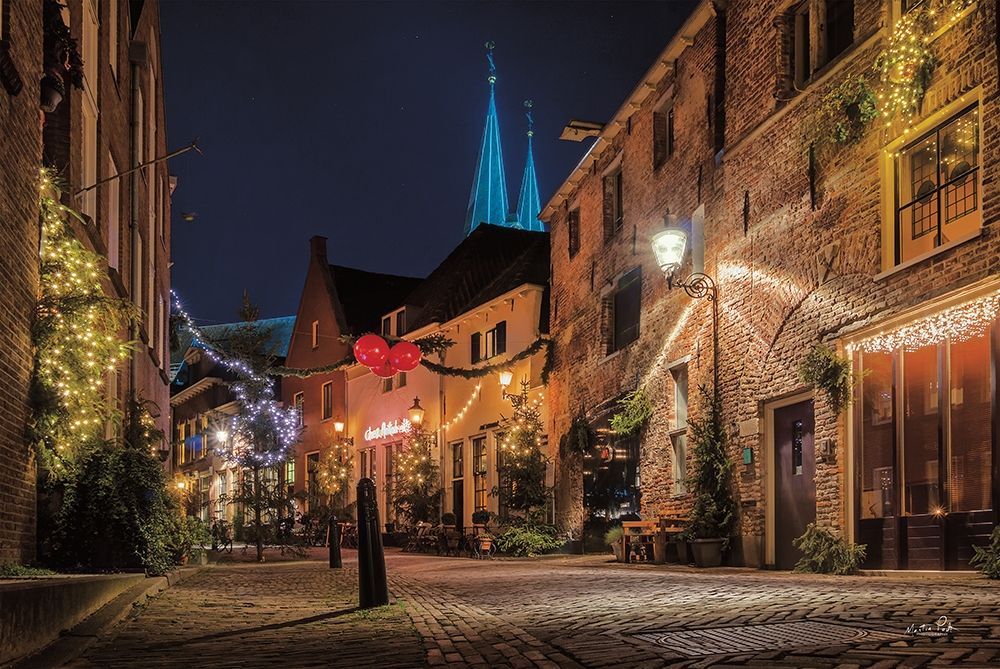 Winter Nighttime Street 2 art print by Martin Podt for $57.95 CAD