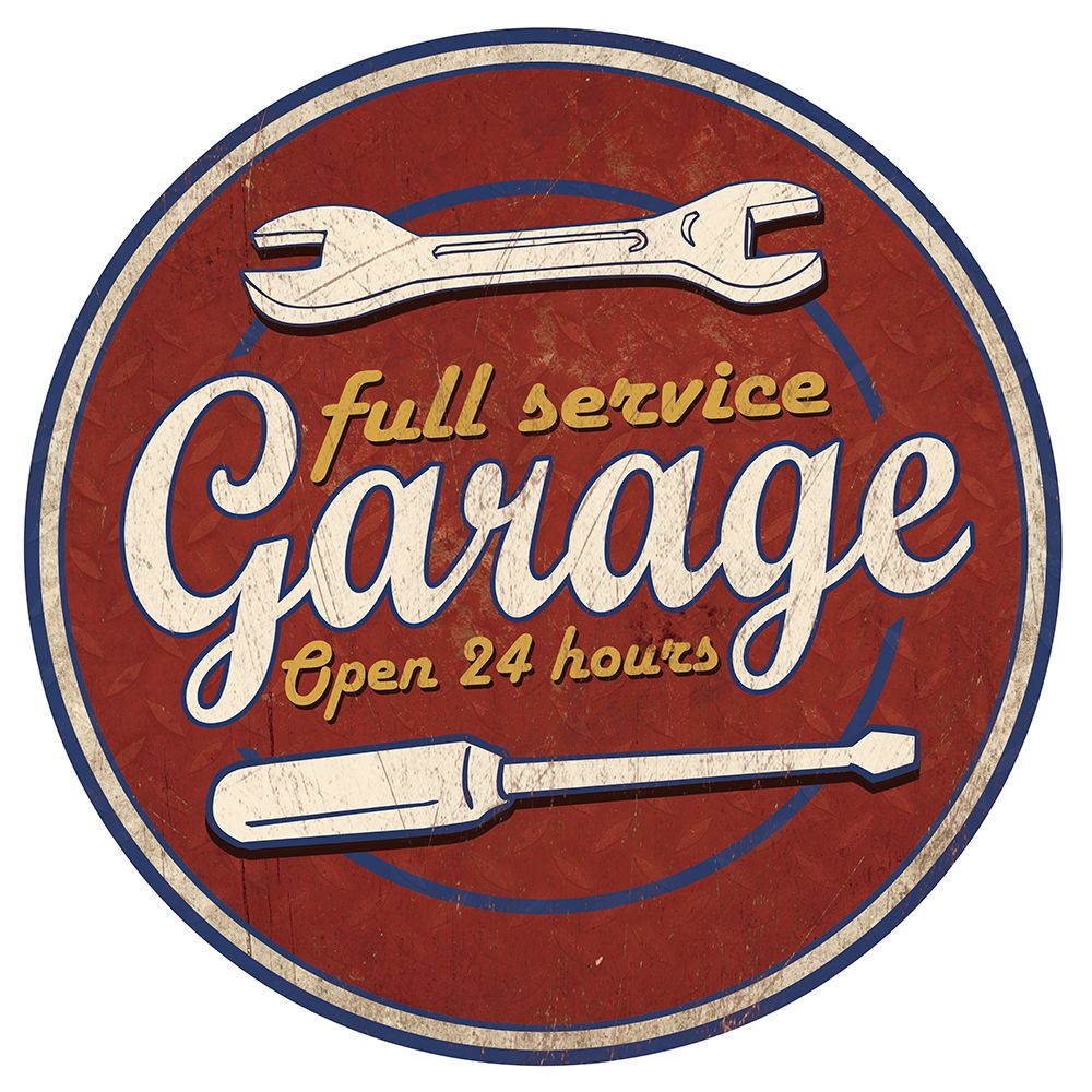 Full Service Garage art print by Masey St. Studios for $57.95 CAD