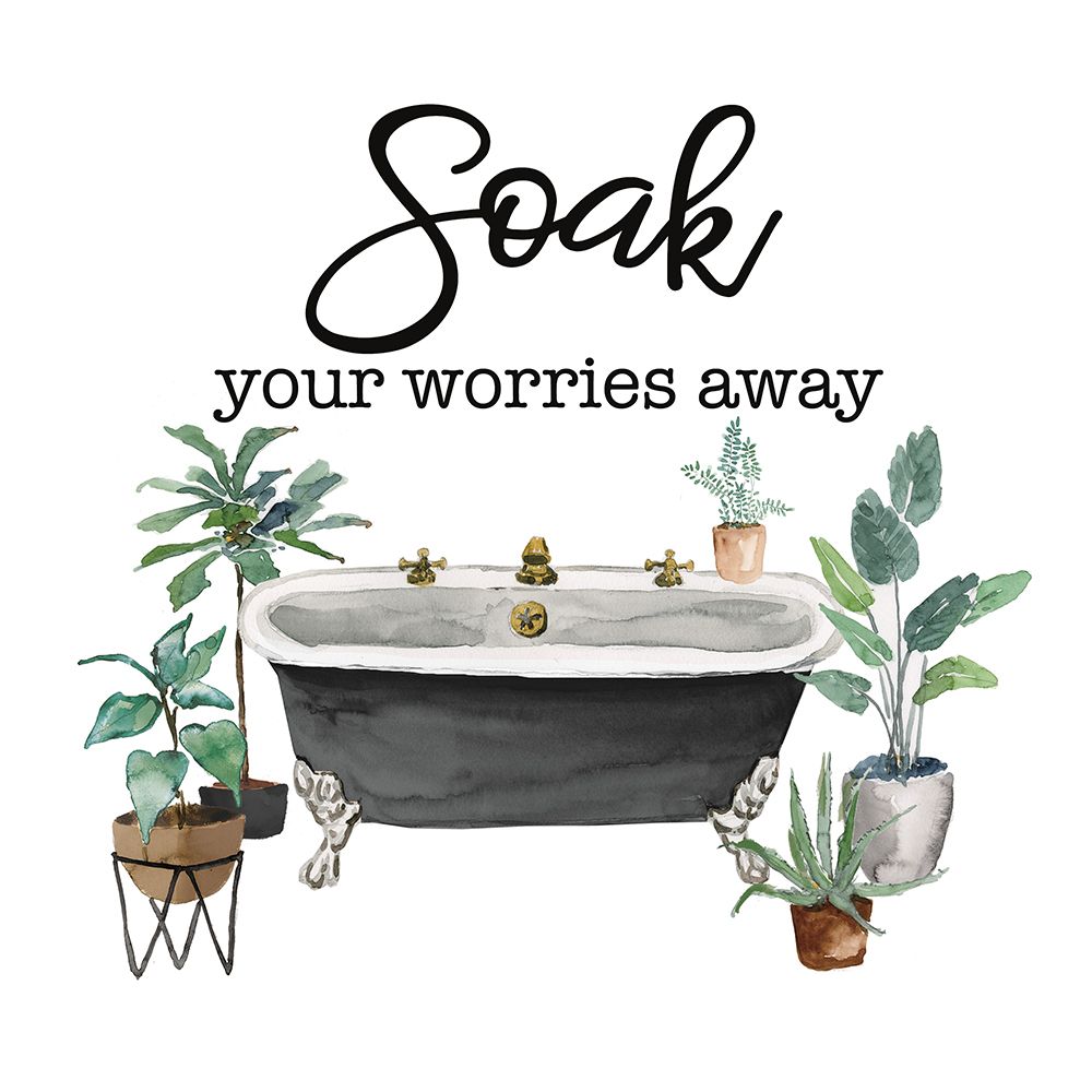 Soak Your Worries Away art print by Masey St. Studios for $57.95 CAD