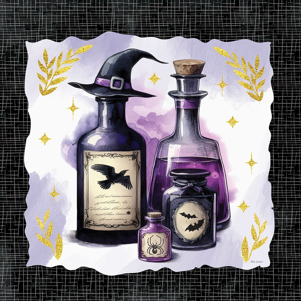 Mystic Halloween Potions with Witch Hat art print by Nicole DeCamp for $57.95 CAD