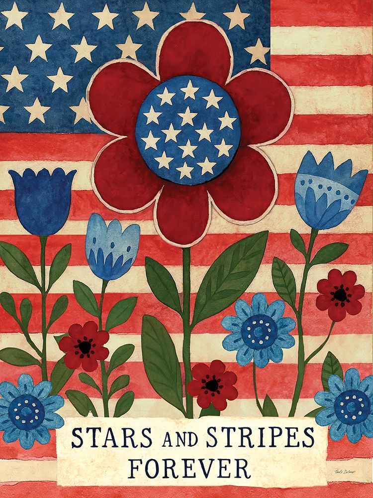 Stars and Stripes Forever art print by Nicole DeCamp for $57.95 CAD