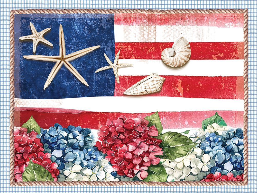 Patriotic Shells II art print by Nicole DeCamp for $57.95 CAD