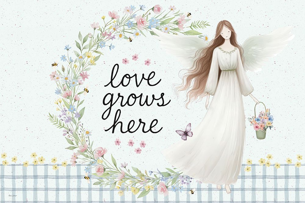 Love Grows Here Angel art print by Nicole DeCamp for $57.95 CAD
