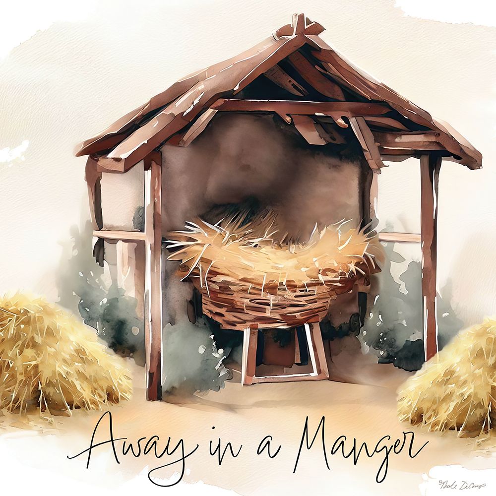 Away in a Manger art print by Nicole DeCamp for $57.95 CAD