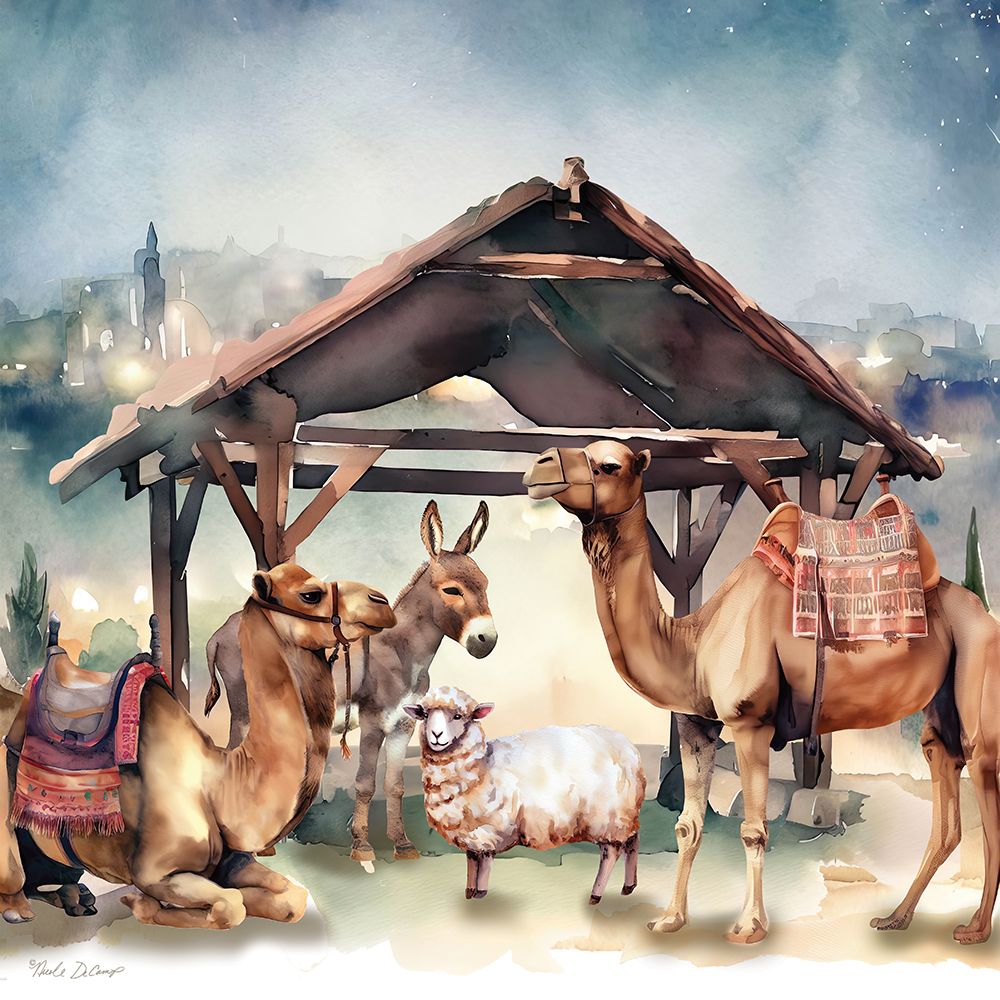Manger Gathering art print by Nicole DeCamp for $57.95 CAD