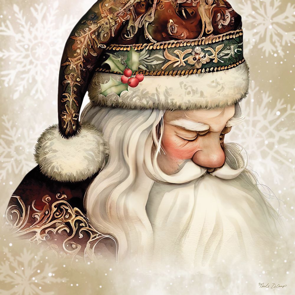 Old World Santa I art print by Nicole DeCamp for $57.95 CAD