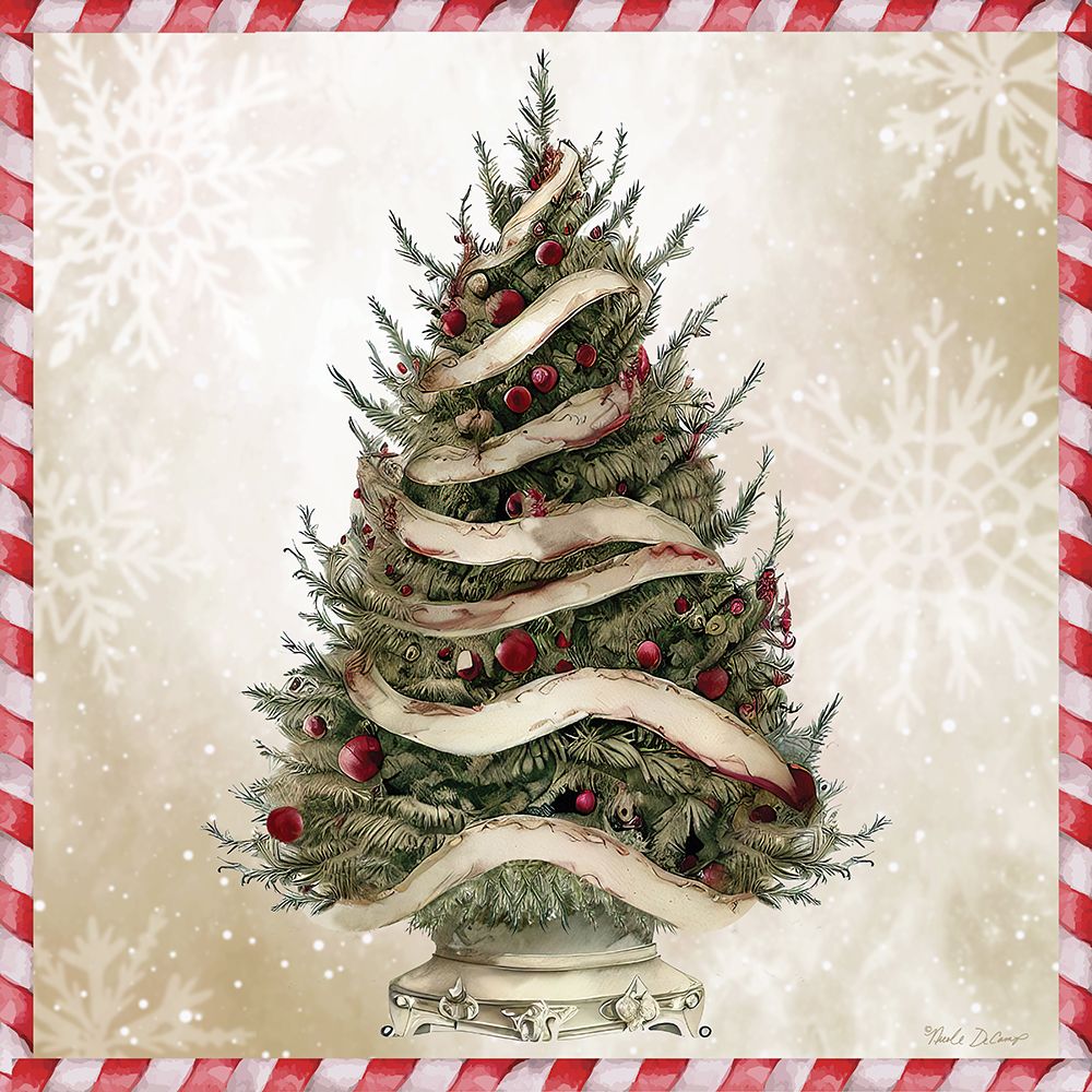 Old World Christmas Tree art print by Nicole DeCamp for $57.95 CAD
