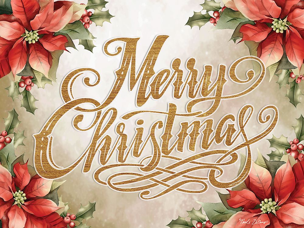 Old World Merry Christmas art print by Nicole DeCamp for $57.95 CAD