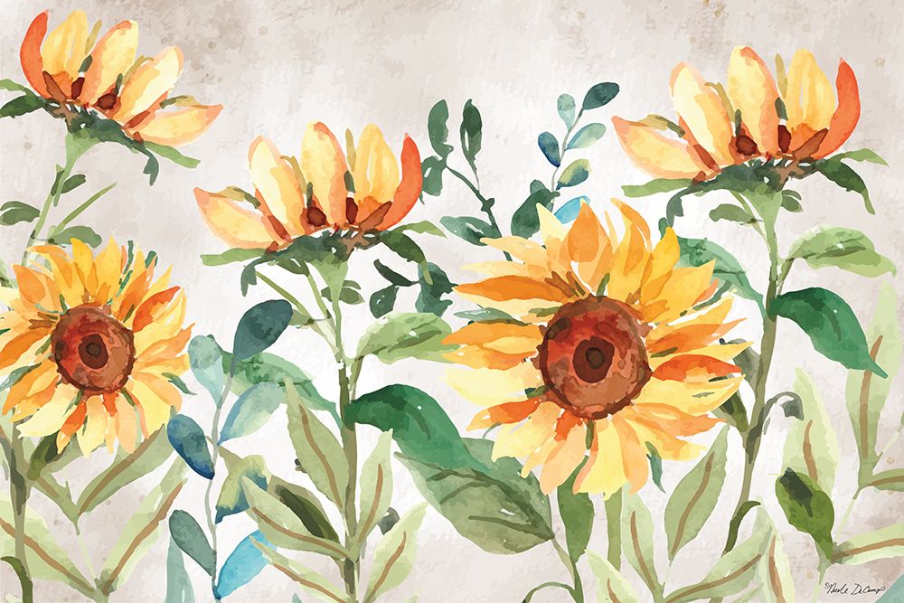 Late Summer Sunflowers II art print by Nicole DeCamp for $57.95 CAD