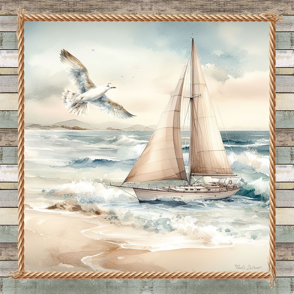 Cape Cod Sailboat I art print by Nicole DeCamp for $57.95 CAD
