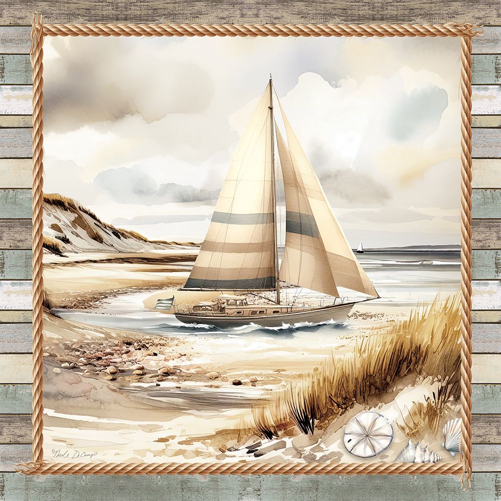 Cape Cod Sailboat II art print by Nicole DeCamp for $57.95 CAD