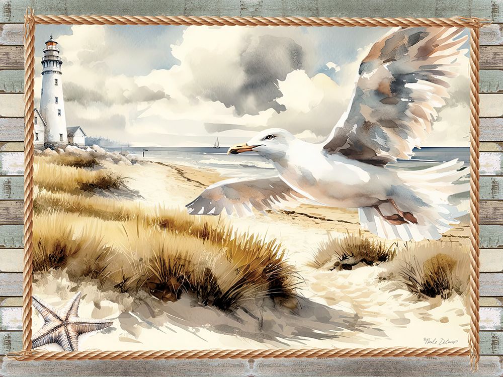 Cape Cod Seagull art print by Nicole DeCamp for $57.95 CAD
