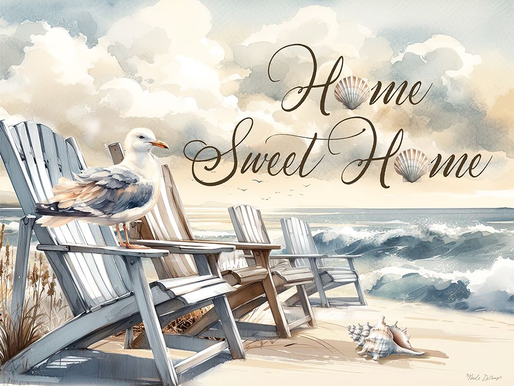 Coastal Home Sweet Home art print by Nicole DeCamp for $57.95 CAD
