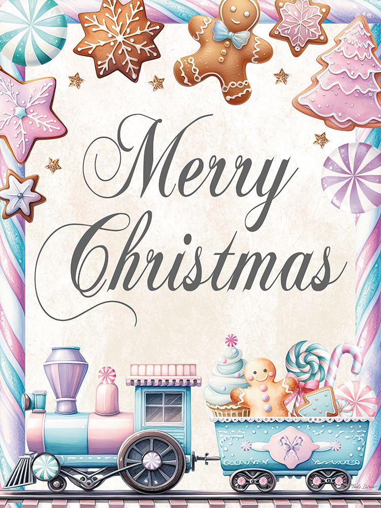 Merry Christmas Candyland art print by Nicole DeCamp for $57.95 CAD