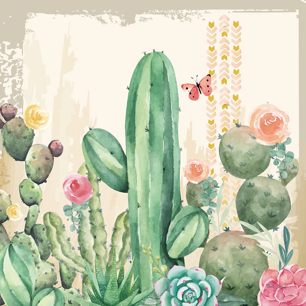Southwest Cactus II art print by Nicole DeCamp for $57.95 CAD