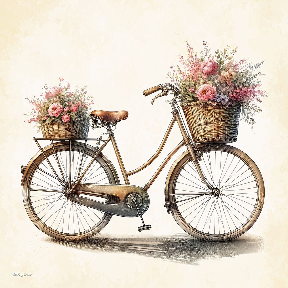 Bouquets on Wheels art print by Nicole DeCamp for $57.95 CAD